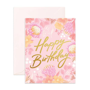 Light Pink Happy Birthday Card