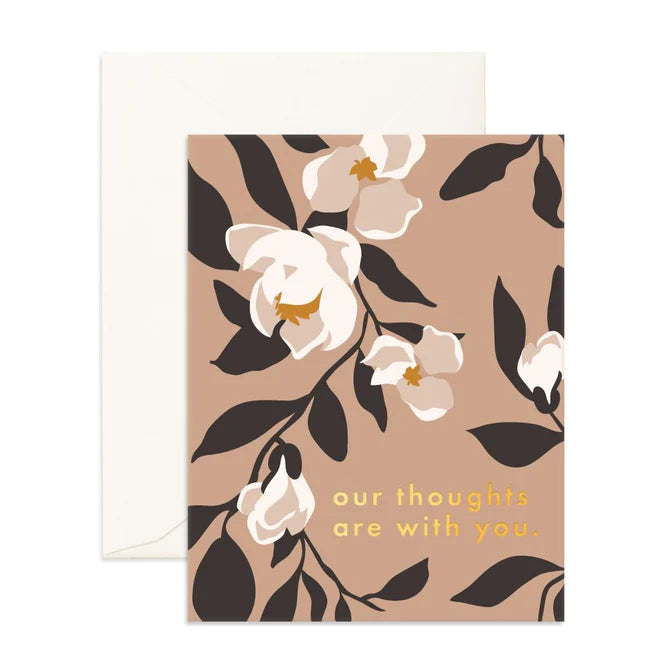 Our thoughts Magnolia Bloom Card