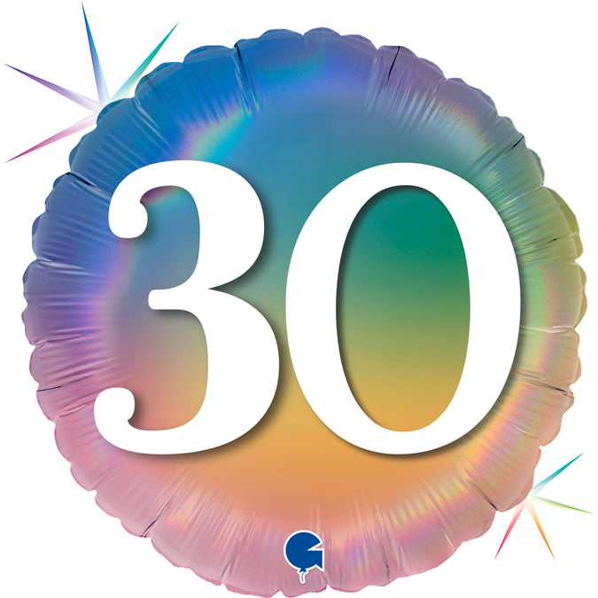 30 Rainbow Helium Balloon